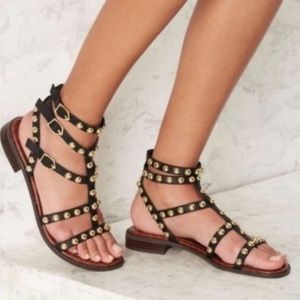 Sam Edelman Eavan Black Studded Gladiator Sandals
